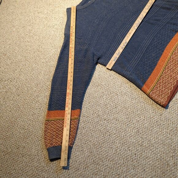 The Territory Ahead Knit Sweater Mens XXL Blue Orange Pullover Wool Cotton - Picture 3 of 7
